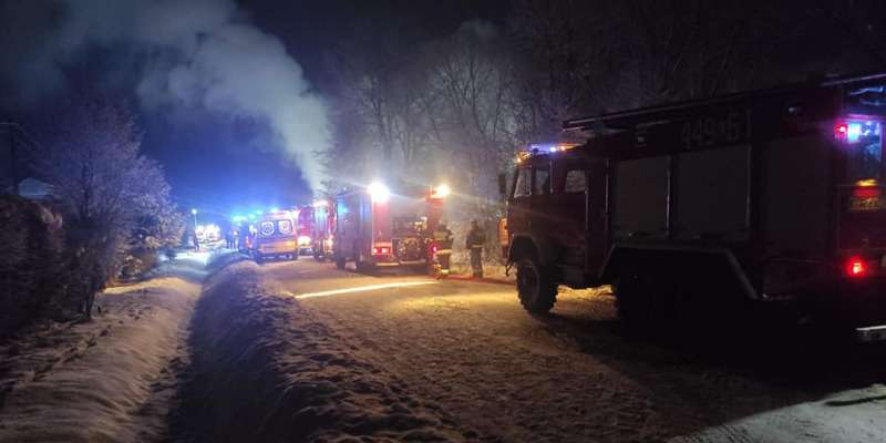 Tragedia w Lipinkach. Dwie osoby nie żyją Tragedia w Lipinkach. Dwie osoby nie żyją