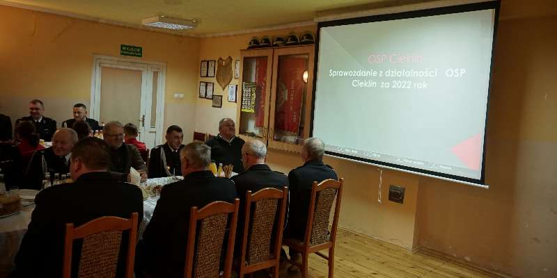 Spotkanie sprawozdawcze OSP w Cieklinie za rok 2022 Spotkanie sprawozdawcze OSP w Cieklinie za rok 2022