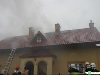 Pożar domu w Dobryni