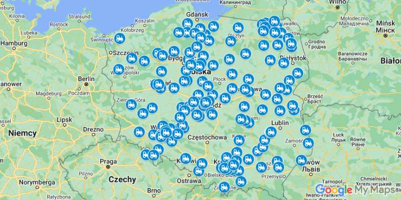 Ogólnopolski protest rolników w piątek 9 lutego br. Mapa protestów Ogólnopolski protest rolników w piątek 9 lutego br. Mapa protestów