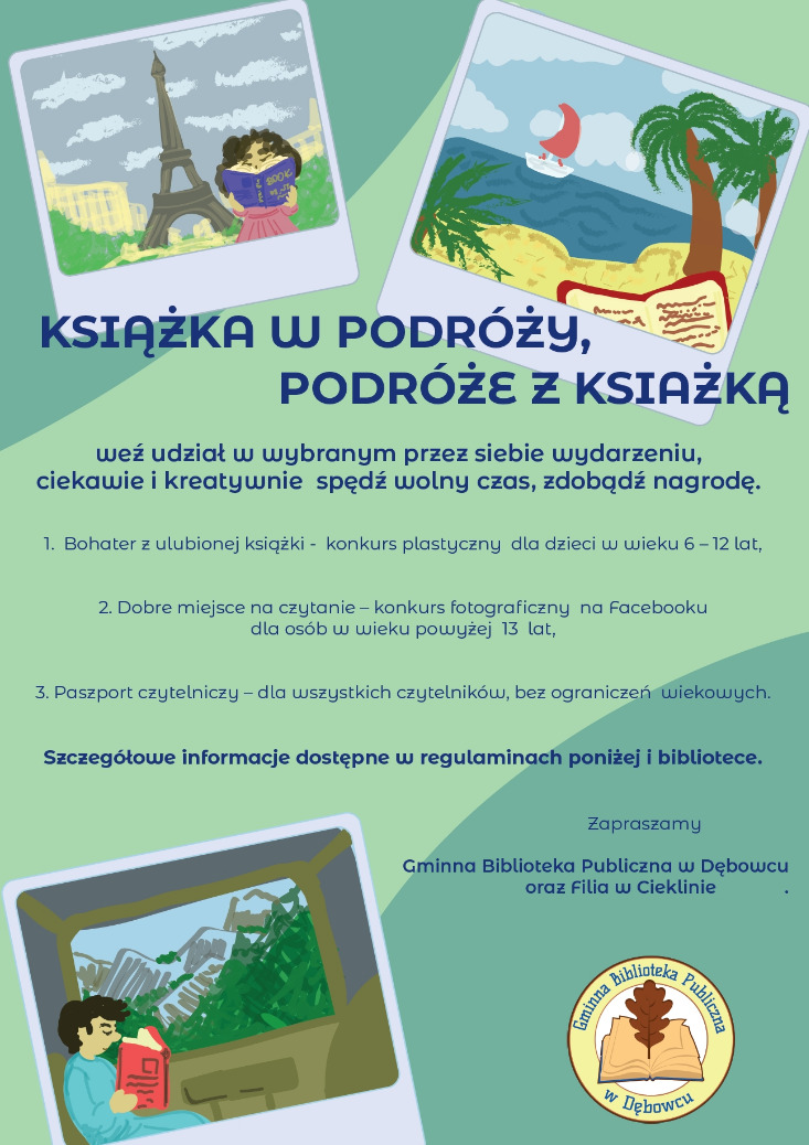 „Książka w podróży, podróże z książką” - konkursy „Książka w podróży, podróże z książką” - konkursy