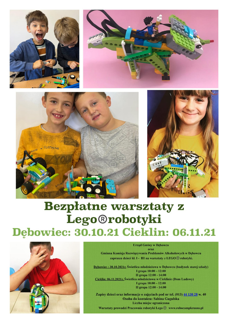 Bezpłatne warsztaty z Lego® robotyki Bezpłatne warsztaty z Lego® robotyki