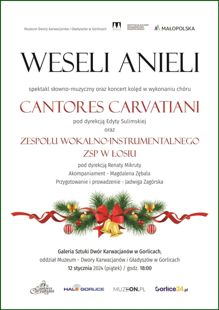 „WESELI ANIELI” - SPEKTAKL MUZYCZNO - SŁOWNY ORAZ KONCERT KOLĘD - CHÓR CANTORES CARVATIANI„WESELI ANIELI” - SPEKTAKL MUZYCZNO - SŁOWNY ORAZ KONCERT KO „WESELI ANIELI” - SPEKTAKL MUZYCZNO - SŁOWNY ORAZ KONCERT KOLĘD - CHÓR CANTORES CARVATIANI„WESELI ANIELI” - SPEKTAKL MUZYCZNO - SŁOWNY ORAZ KONCERT KO