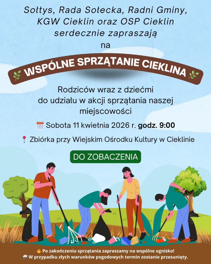 Wspólne sprzątanie Cieklina