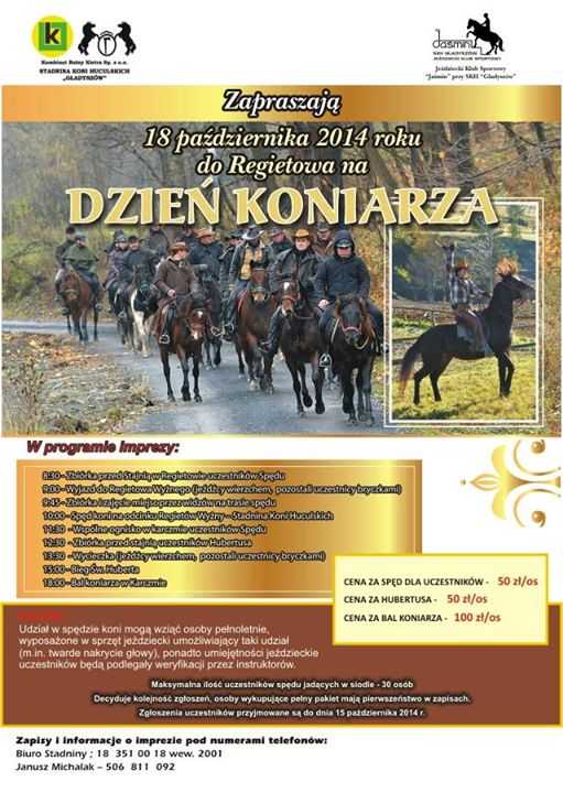 Zaproszenie na III Dzień Koniarza Zaproszenie na III Dzień Koniarza
