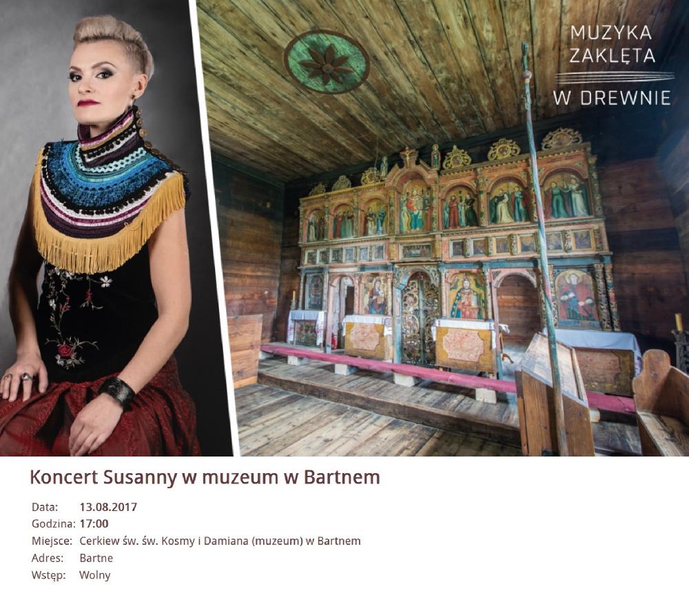 Koncert Susanny w muzeum w Bartnem Koncert Susanny w muzeum w Bartnem