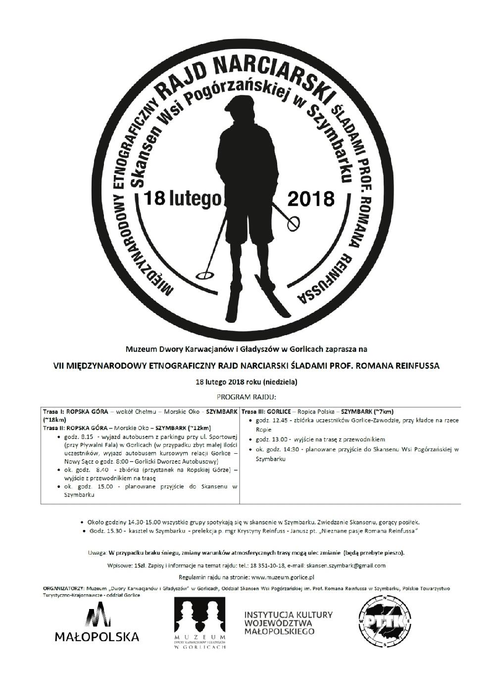 VII Międzynarodowy Etnograficzny Rajd Narciarski Śladami prof. Romana Reinfussa VII Międzynarodowy Etnograficzny Rajd Narciarski Śladami prof. Romana Reinfussa