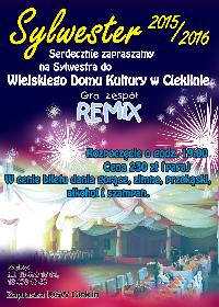 Sylwester 2015 w Cieklinie