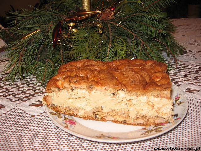 Placek orzechowo-jabłkowy z masą cappuccino